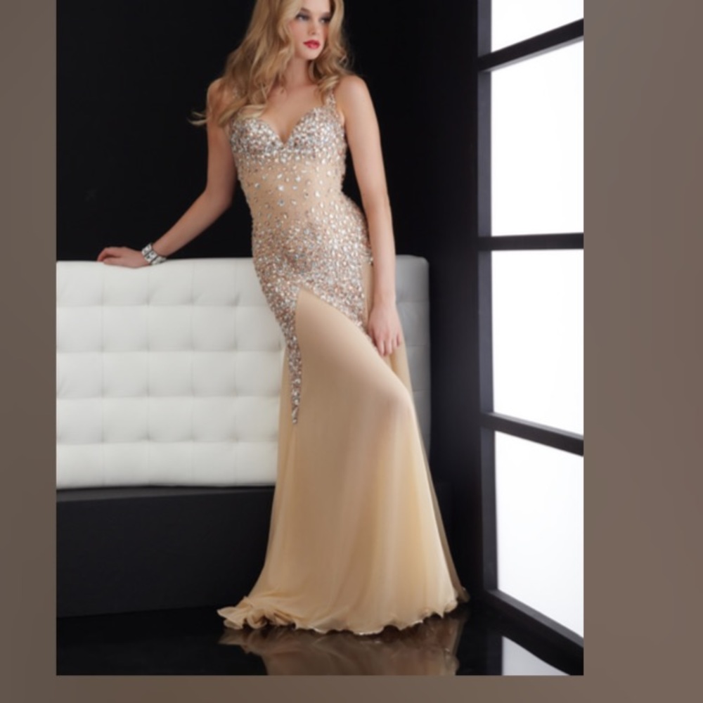 Gold prom dress